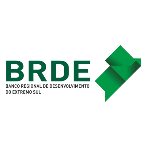Logo da empresa BRDE, cliente atendido pela LN